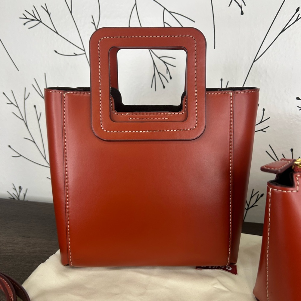 STAUD mini Shirley Red handbag - Picture 6 of 12